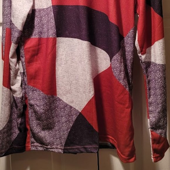 Tunic Color Block Long Sleeve Shirt - Picture 2 of 2